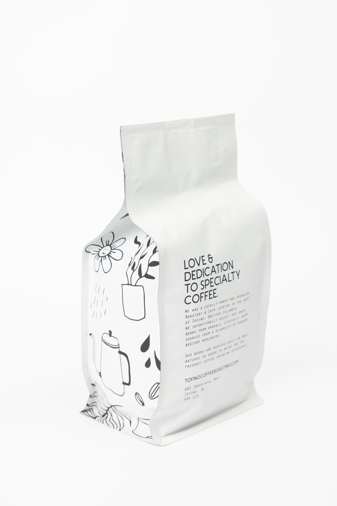 coffee bag side view